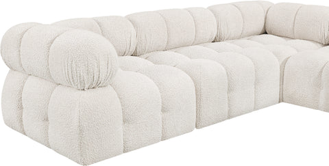 Niya Cream Boucle Fabric Modular Sectional Sec6F