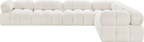 Niya Cream Boucle Fabric Modular Sectional Sec6F
