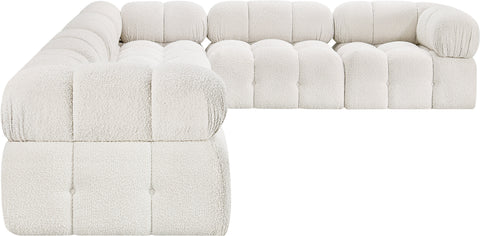 Niya Cream Boucle Fabric Modular Sectional Sec6F