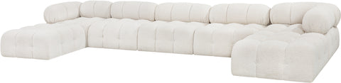Niya Cream Boucle Fabric Modular Sectional Sec7B