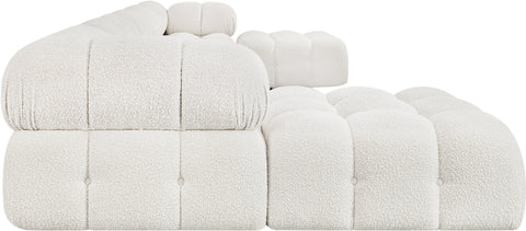 Niya Cream Boucle Fabric Modular Sectional Sec7B