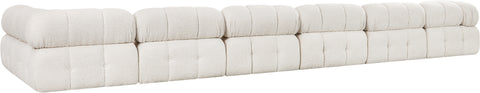 Niya Cream Boucle Fabric Modular Sectional Sec7C