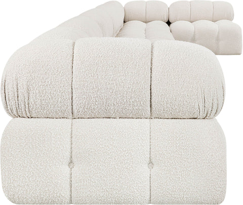 Niya Cream Boucle Fabric Modular Sectional Sec7C