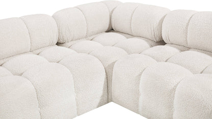 Niya Cream Boucle Fabric Modular Sectional Sec8A