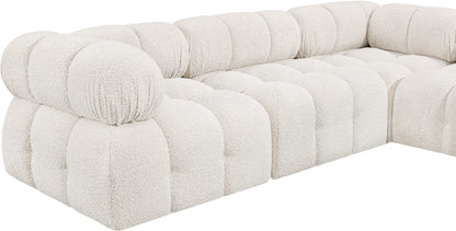 Niya Cream Boucle Fabric Modular Sectional Sec8A