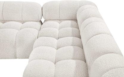 Niya Cream Boucle Fabric Modular Sectional Sec8A