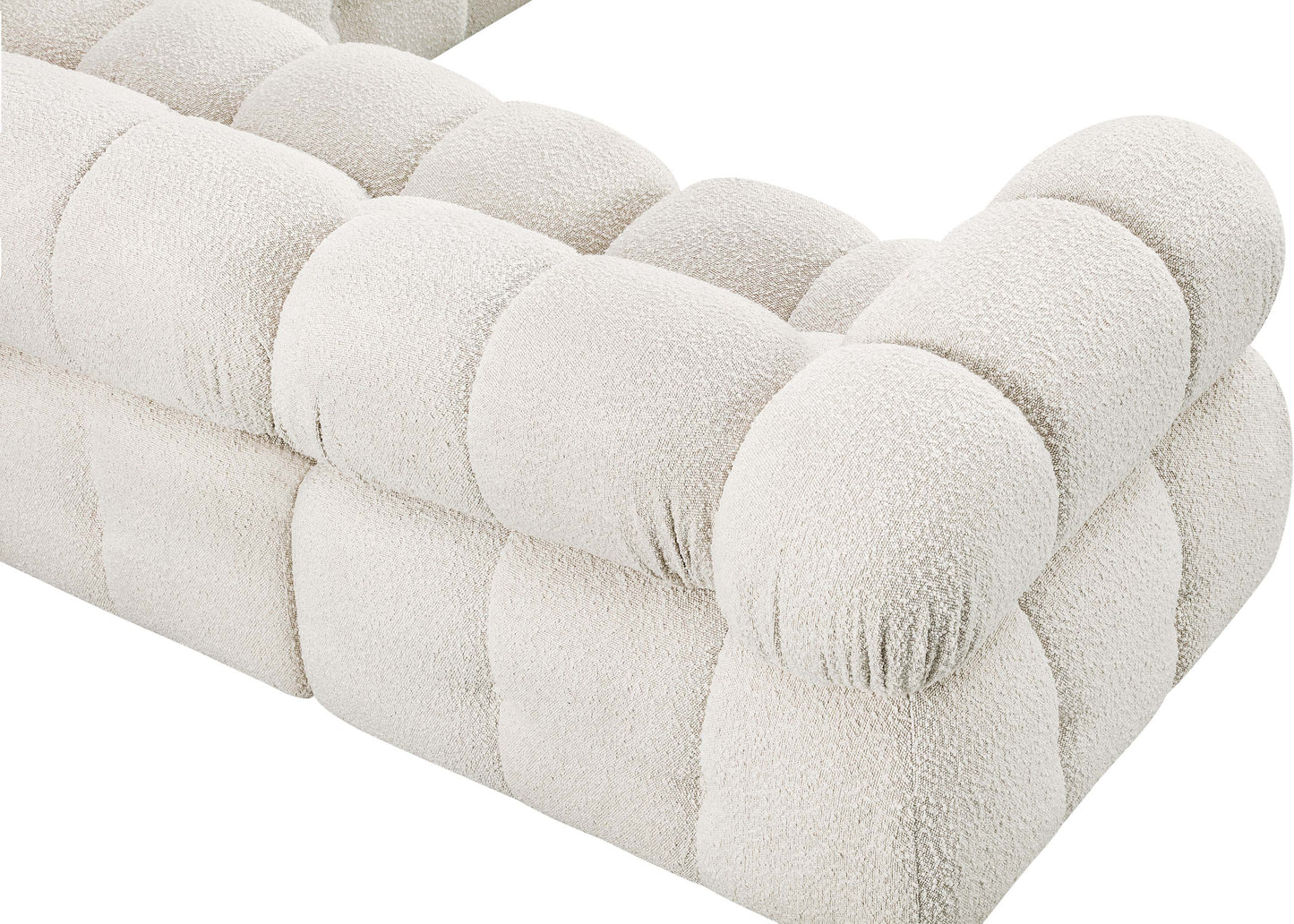 niya cream boucle fabric modular sectional sec8a