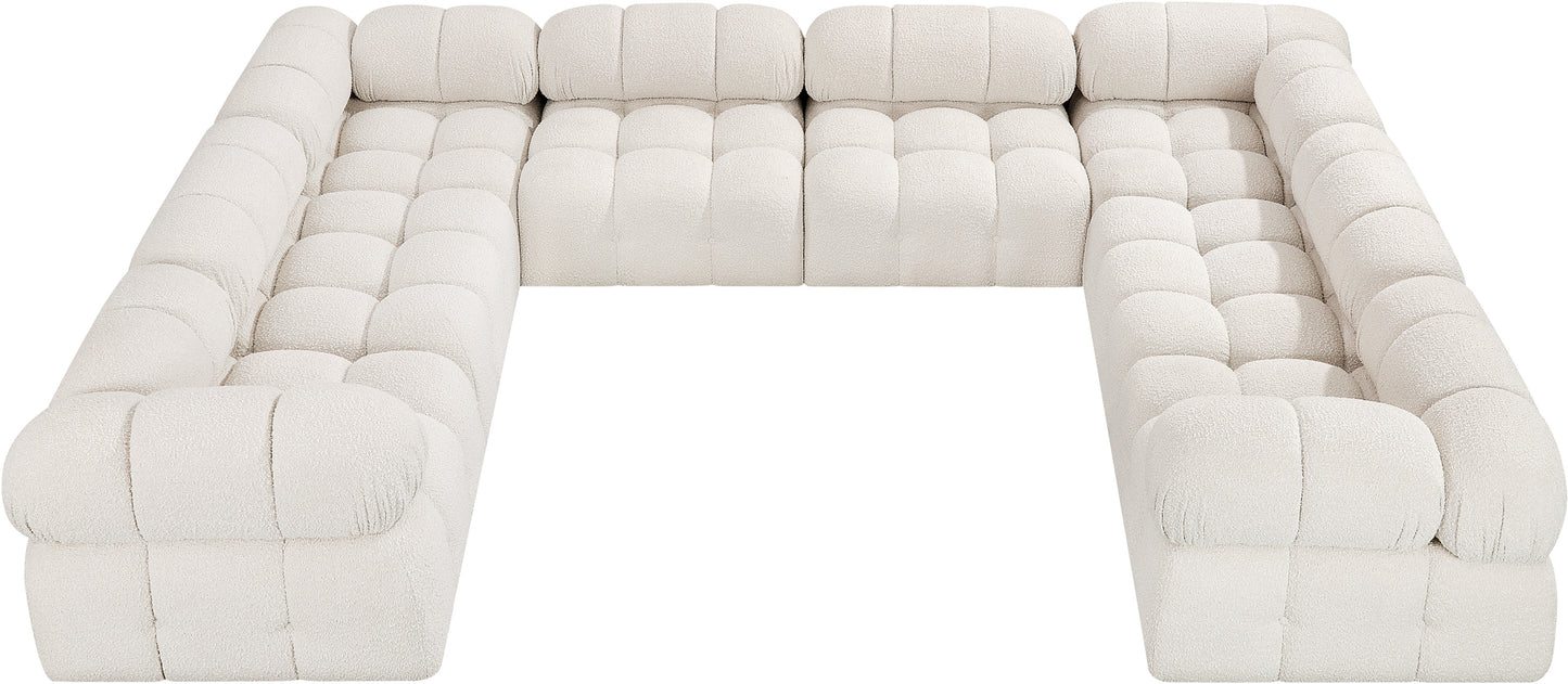 niya cream boucle fabric modular sectional sec8a