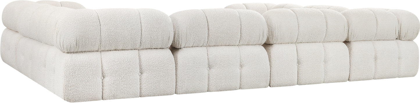 niya cream boucle fabric modular sectional sec8a