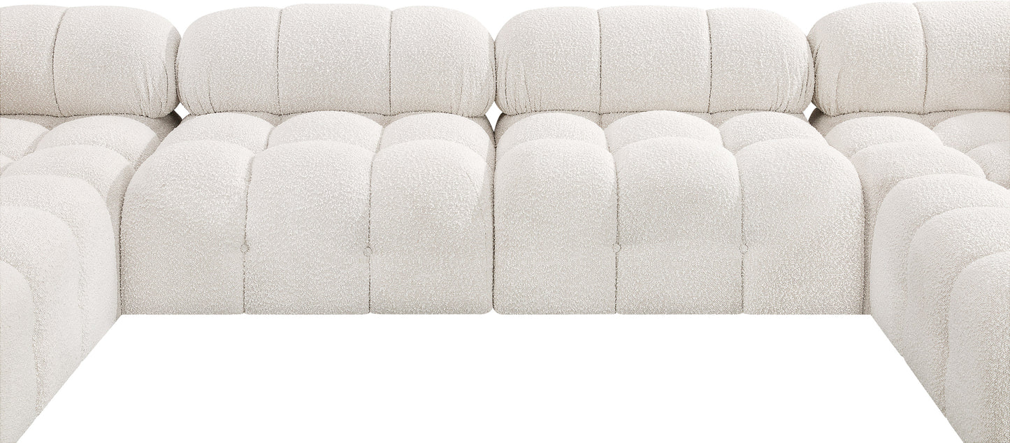 niya cream boucle fabric modular sectional sec8a