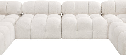 Niya Cream Boucle Fabric Modular Sectional Sec8A