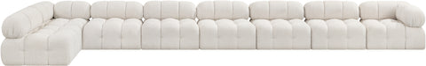 Darcy 204" Cream Boucle Fabric Upholstered Sectional, 8-Piece