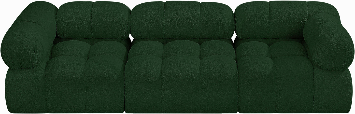 niya green boucle fabric modular sofa s102a