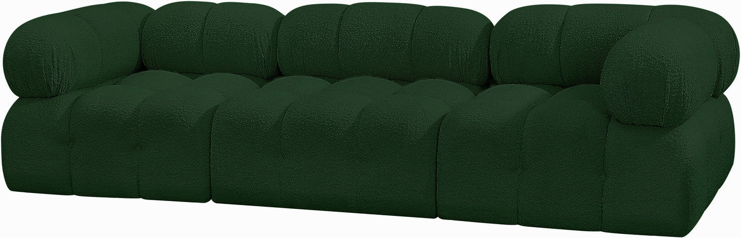 niya green boucle fabric modular sofa s102a