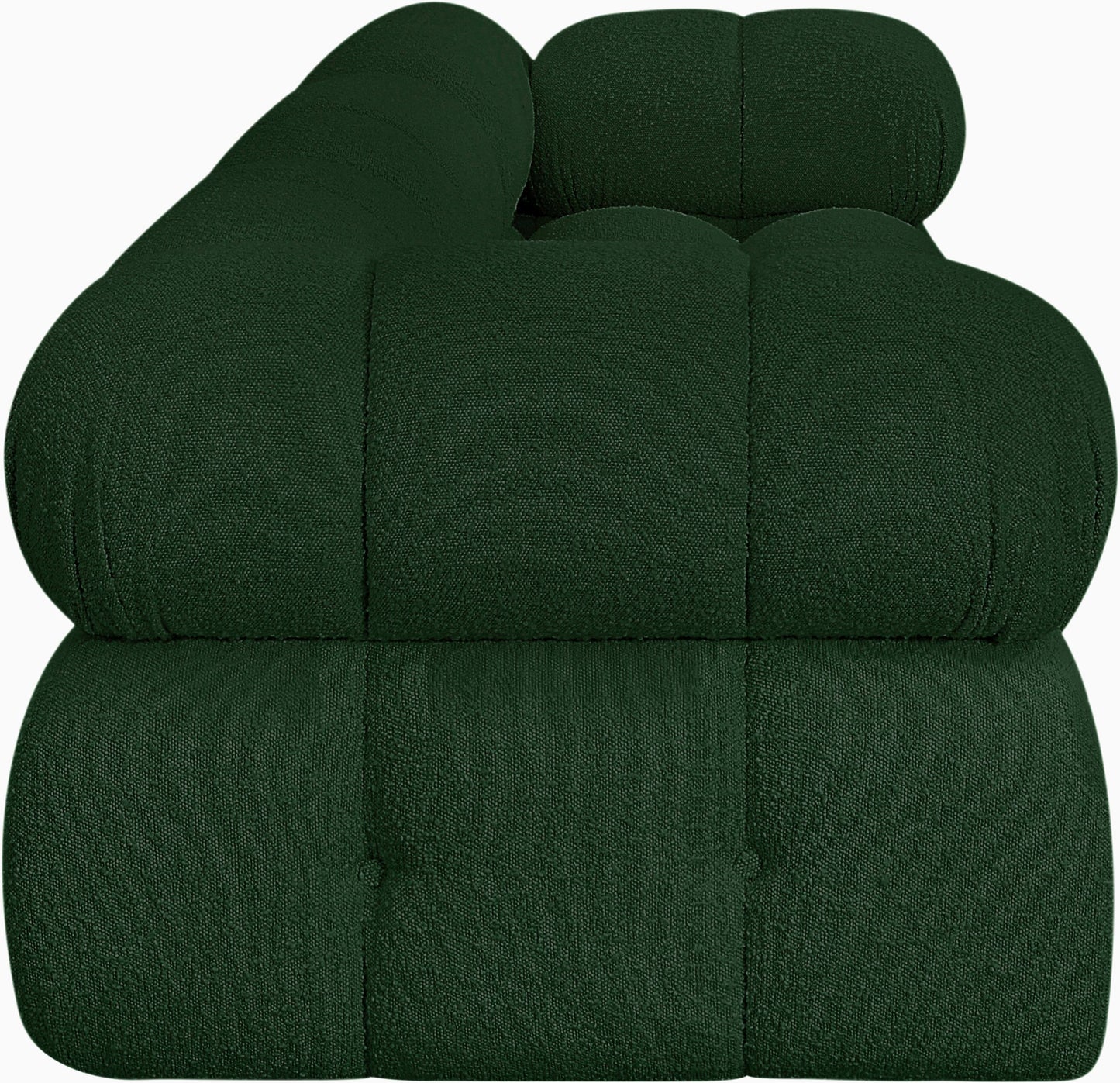 niya green boucle fabric modular sofa s102a