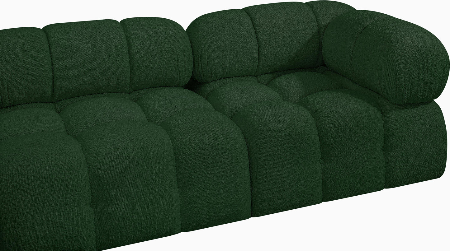 niya green boucle fabric modular sofa s102a