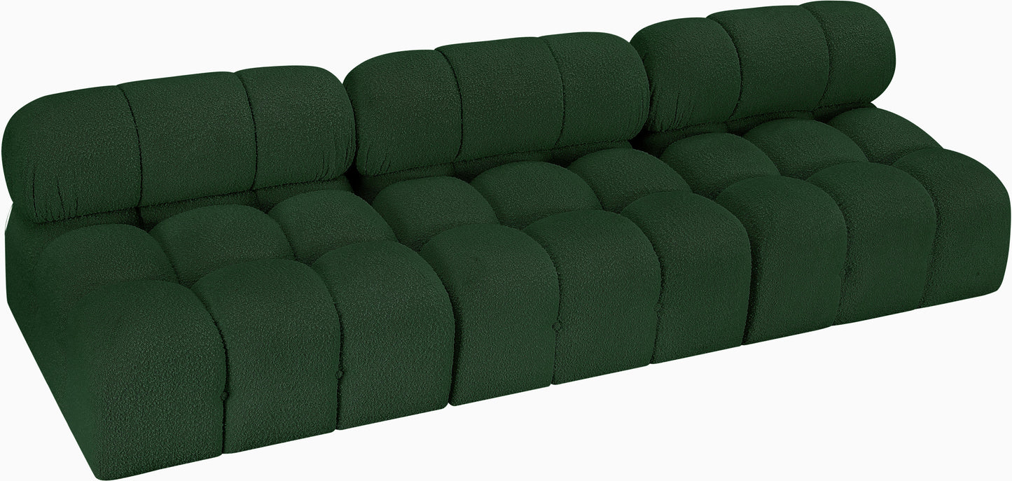 niya green boucle fabric modular sofa s102b