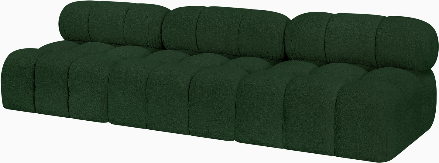 niya green boucle fabric modular sofa s102b