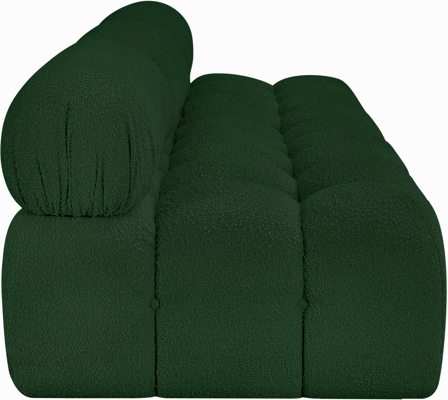 niya green boucle fabric modular sofa s102b