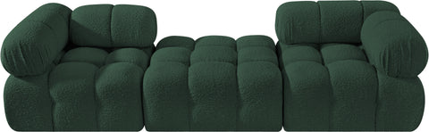 Darcy 102" Green Boucle Fabric Upholstered Sofa, 3-Piece (Style 3)