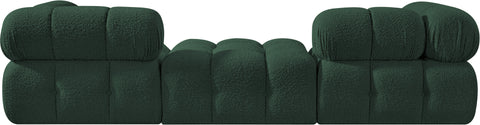 Darcy 102" Green Boucle Fabric Upholstered Sofa, 3-Piece (Style 3)
