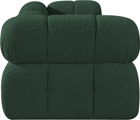 Darcy 102" Green Boucle Fabric Upholstered Sofa, 3-Piece (Style 3)