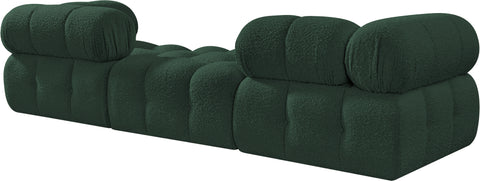 Darcy 102" Green Boucle Fabric Upholstered Sofa, 3-Piece (Style 3)