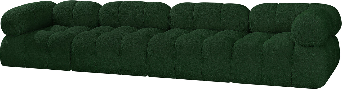 niya green boucle fabric modular sofa s136a