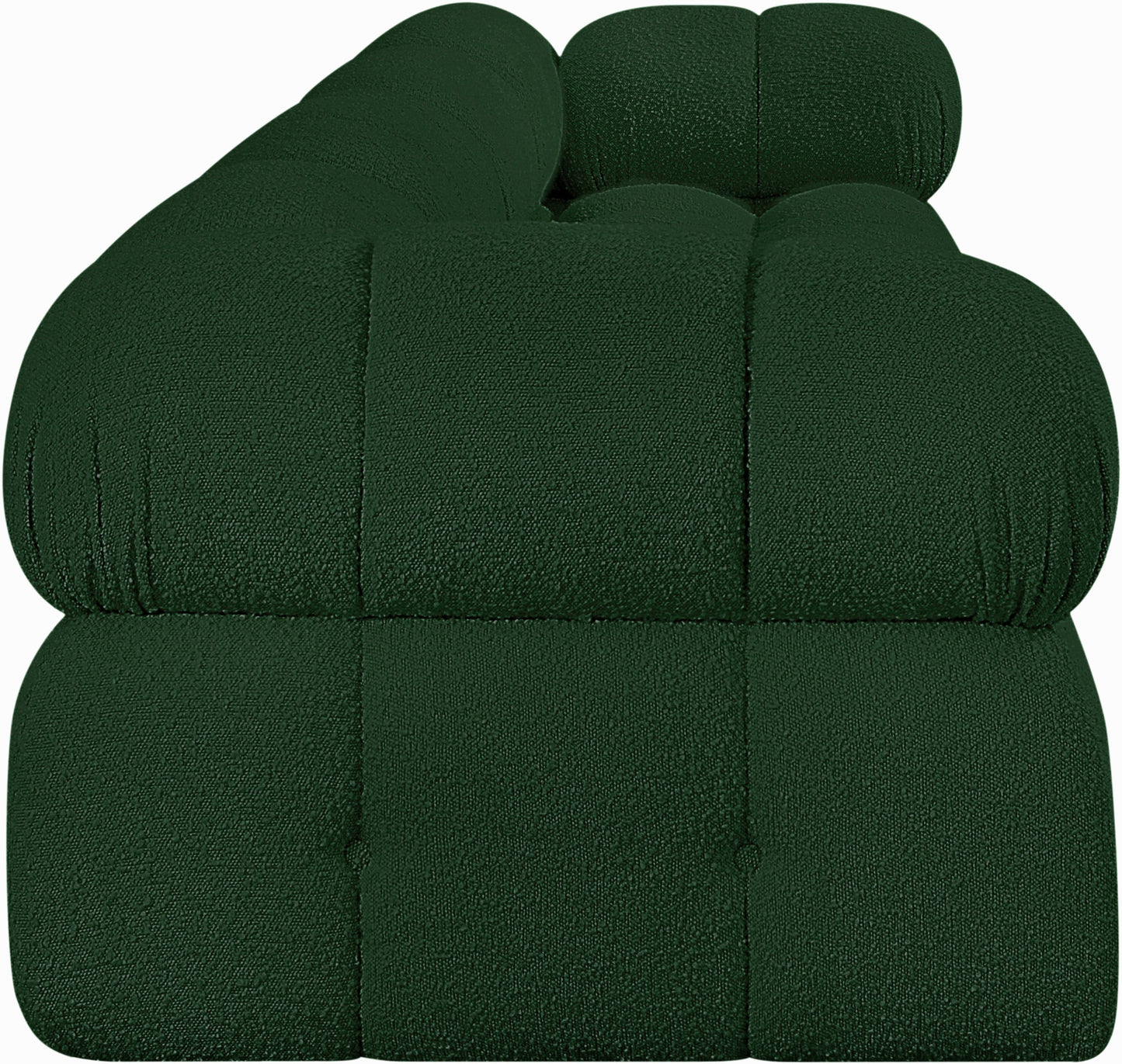 niya green boucle fabric modular sofa s136a