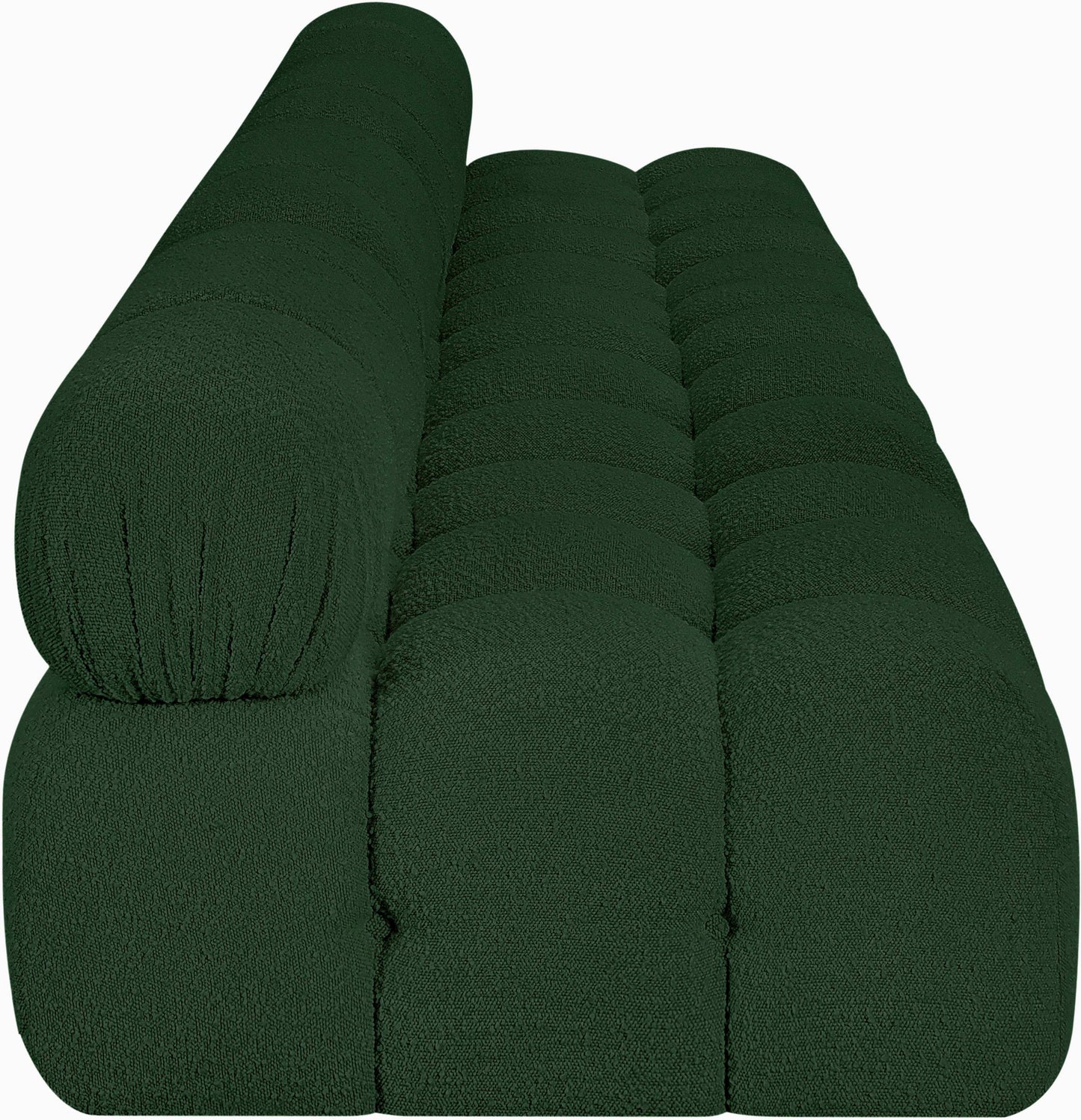 niya green boucle fabric modular sofa s136b