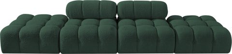 Darcy 136" Green Boucle Fabric Upholstered Sofa, 4-Piece (Style 2)