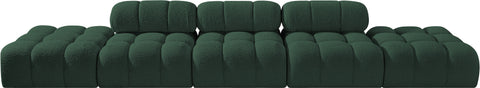 Darcy 170" Green Boucle Fabric Upholstered Sofa, 5-Piece
