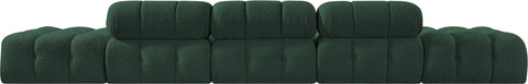 Darcy 170" Green Boucle Fabric Upholstered Sofa, 5-Piece
