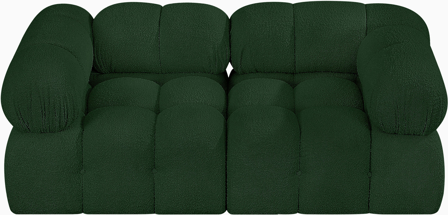 niya green boucle fabric modular sofa s68a