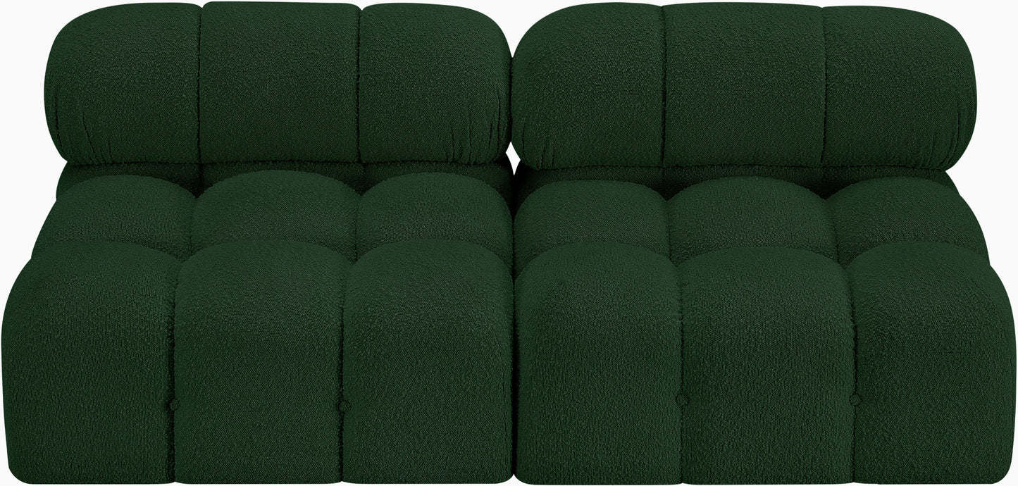 niya green boucle fabric modular sofa s68b