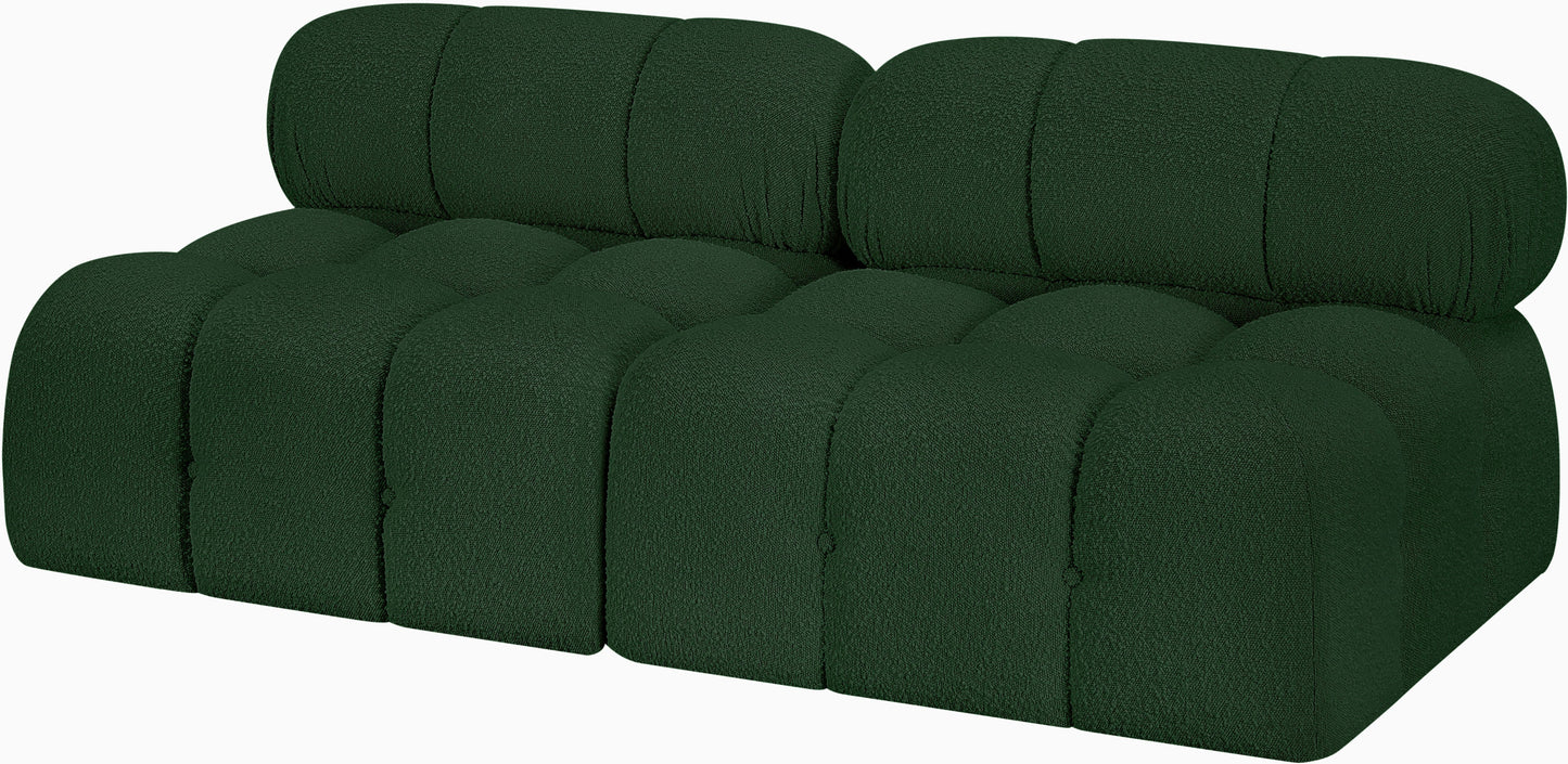 niya green boucle fabric modular sofa s68b