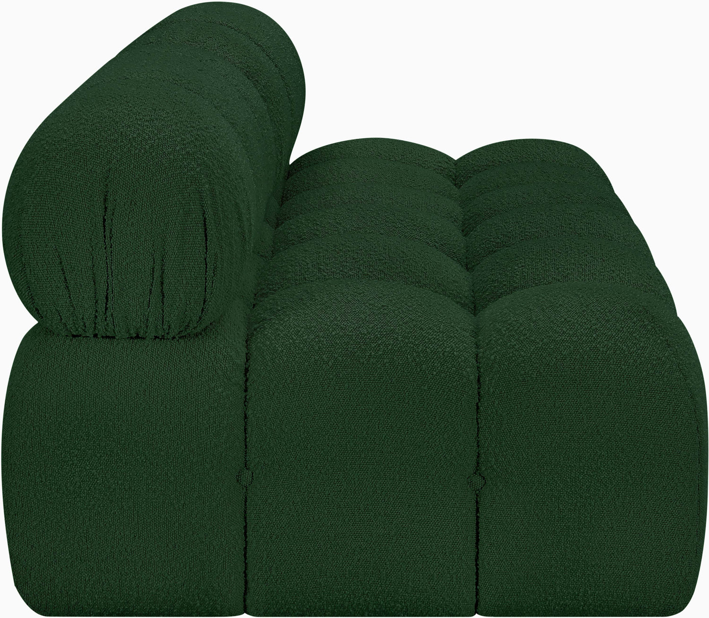 niya green boucle fabric modular sofa s68b