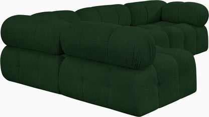 Niya Green Boucle Fabric Modular Sectional Sec4A