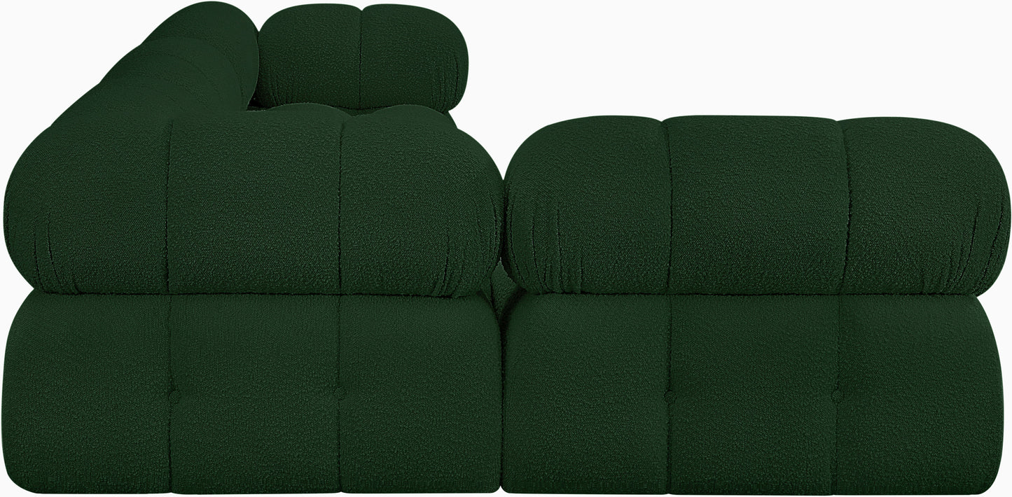 niya green boucle fabric modular sectional sec4a