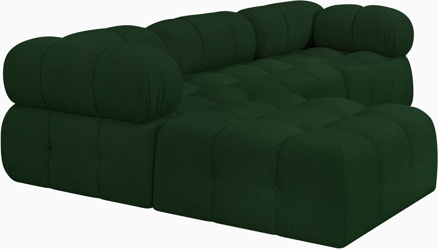 niya green boucle fabric modular sectional sec4b