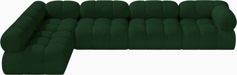 Niya Green Boucle Fabric Modular Sectional Sec5A