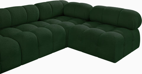 Niya Green Boucle Fabric Modular Sectional Sec5A