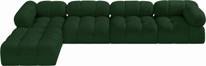 Niya Green Boucle Fabric Modular Sectional Sec5B