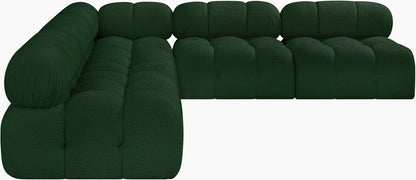 Niya Green Boucle Fabric Modular Sectional Sec5C