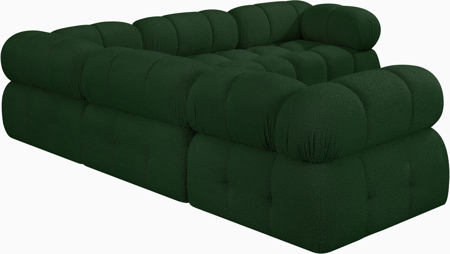 niya green boucle fabric modular sectional sec5d