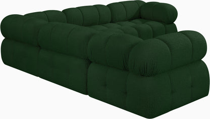 Niya Green Boucle Fabric Modular Sectional Sec5D