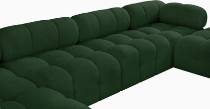 Niya Green Boucle Fabric Modular Sectional Sec6A