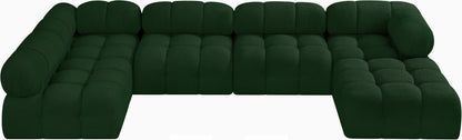 Niya Green Boucle Fabric Modular Sectional Sec6A