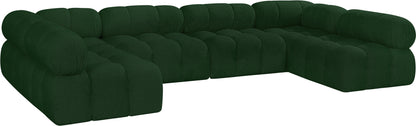 Niya Green Boucle Fabric Modular Sectional Sec6B