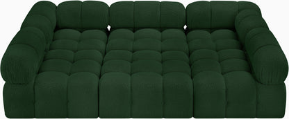 Niya Green Boucle Fabric Modular Sectional Sec6C